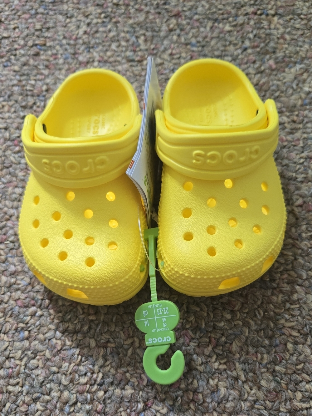 NWT CROCS Kids Classic Clog in Bright Yellow
